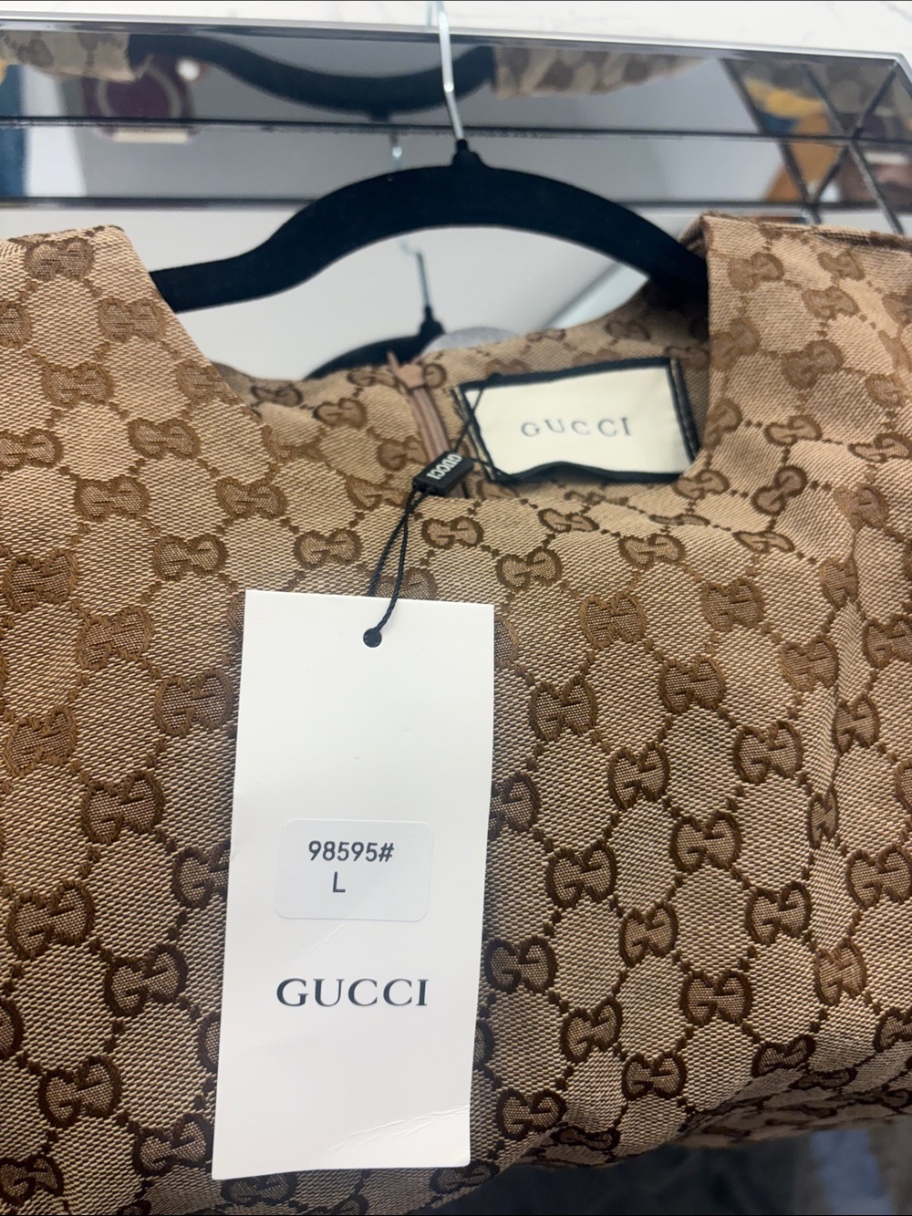 Gg Style  Brown GG Monogram Short-Sleeve Shirt/dress - Picture 6 of 9